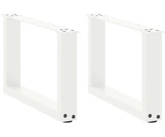 Kavos staliuko kojelės, 2 vnt., baltos, 50x(30-31) cm, plienas, U formos