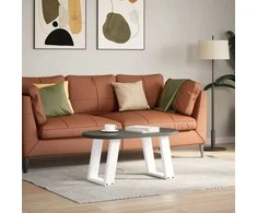 Kavos staliuko kojelės, 2 vnt., baltos, 38x(42-43) cm, plienas, U formos