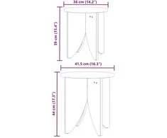 Kavos staliukas 2 pcs Balta