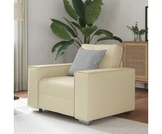 Sofa Kėdė Kreminė 100 cm Dirbtinė oda