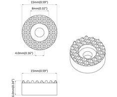 Kėdės kojos grindų apsaugos 2 vnt. Skaidrus Ø 15 x 16 mm PVC