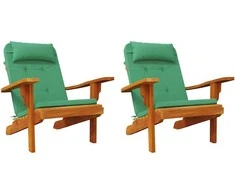 Kėdžių pagalvės 2 pcs Žalia 58 x 77 x 4,5 cm Oksfordo audinys