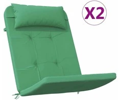 Kėdžių pagalvės 2 vnt. Oksfordo audinys Žalia 58 x 77 x 4,5 cm