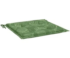 Kėdžių pagalvės 4 pcs Žalia ir balta 50 x 50 x 4 cm