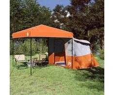 Kempingo Palapinių Komplektas 2 pcs Oranžinė Tafeta ir Medžiaga