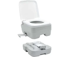 Stovyklavimo tualeto rinkinys 2 pcs Pilka ir balta