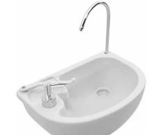 Stovyklavimo tualeto rinkinys 2 pcs Pilka ir balta