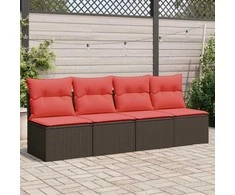| Sodo sofa | su pagalve Ruda 227 x 62 x 69 cm poliratanas