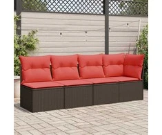 | Sodo sofa | su pagalve Ruda 227 x 62 x 69 cm poliratanas