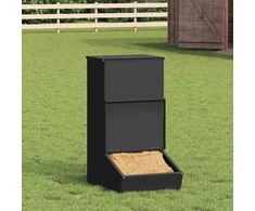 Kiaulių šėrykla Juoda 55 x 38 x 76 cm Šaltai valcuita plienas