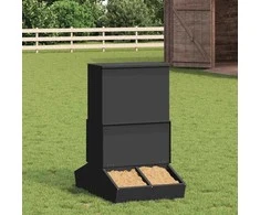 Kiaulių šėrykla Juoda 82 x 51 x 91,5 cm Šaltai valcuita plienas