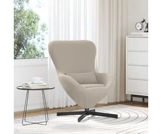 Fotelis Kiaušinio formos krėslas Šviesiai pilka 63 x 73 x 90 cm audinys