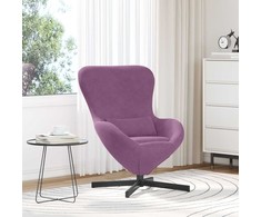 Fotelis Kiaušinio formos krėslas Violetinė 63 x 73 x 90 cm Aksomas