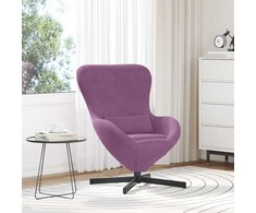 Fotelis Kiaušinio formos krėslas Violetinė 63 x 73 x 90 cm Aksomas