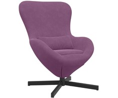 Fotelis Kiaušinio formos krėslas Violetinė 63 x 73 x 90 cm Aksomas