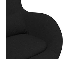 Fotelis Kiaušinio formos krėslas Juoda 63 x 73 x 90 cm audinys