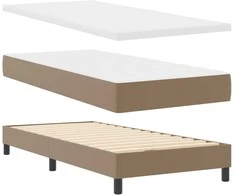 Kiemas lova su čiužiniu Kapučino 90 x 200 cm Dirbtinė oda