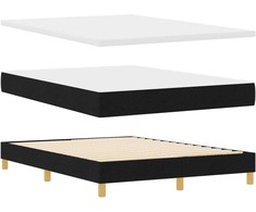 Kiemas lova su galvūgalio Juoda 200 x 140 cm audinys