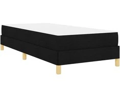 Kiemas lova su čiužiniu Juoda 90 x 190 cm audinys