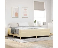 Lova Lovos rėmas su čiužiniu Kreminė 200 x 200 cm audinys