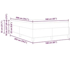Lovos rėmas Juoda 160 x 200 cm audinys