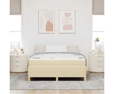Lova Lovos rėmas su čiužiniu Kreminė 140 x 200 cm audinys