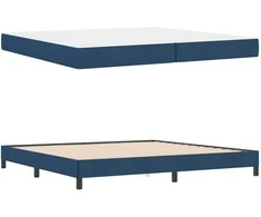 Kiemas lova su čiužiniu Mėlyna 200 x 200 cm audinys