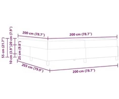 Lovos rėmas su čiužiniu Šviesiai pilka 200 x 200 cm audinys