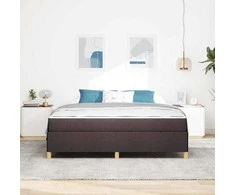 Lova Lovos rėmas su čiužiniu Tamsiai rudas 180 x 200 cm audinys