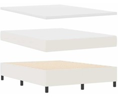 LED Čiužinio Lova su galvūgalio Kremas ir balta 160 x 200 cm