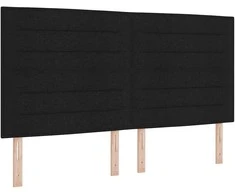 Kiemas lova su čiužiniu su LED Juoda 180 x 200 cm audinys