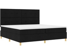Kiemas lova su čiužiniu Juoda 200 x 200 cm audinys