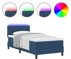 Kiemas lova su LED juostelėmis Mėlyna 100 x 200 cm audinys