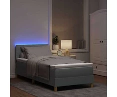 LED Čiužinio Lova Šviesiai pilka 80 x 200 cm audinys