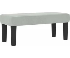 Kiemas lova su galvūgalio Šviesiai pilka 200 x 90 cm Aksomas