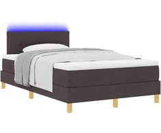 LED Čiužinio Lova Tamsiai rudas 120 x 190 cm audinys