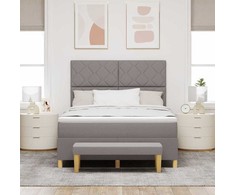Kiemas lova su pagalve Tortora 200 x 140 cm audinys