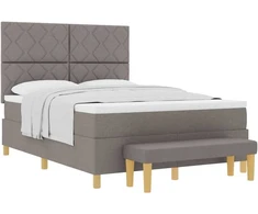 Kiemas lova su pagalve Tortora 200 x 140 cm audinys