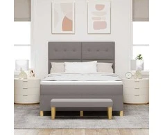 Kiemas lova su galvūgalio Tortora 140 x 200 cm audinys