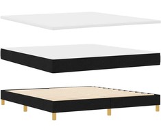 Kiemas lova su galvūgalio Juoda 200 x 180 cm audinys