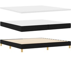 Kiemas lova su galvūgalio Juoda 200 x 200 cm audinys