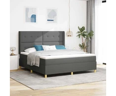 Kiemas lova su galvūgalio Tamsiai pilka 180 x 200 cm audinys