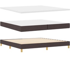 Kiemas lova su galvūgalio Tamsiai rudas 200 x 200 cm audinys