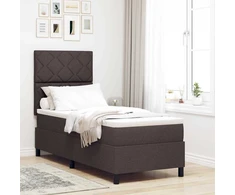 Kiemas lova su galvūgalio Tamsiai rudas 80 x 200 cm audinys