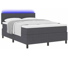 LED Čiužinio Lova Tamsiai pilka ir balta 140 x 200 cm