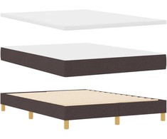 Kiemas lova su galvūgalio Tamsiai rudas 200 x 140 cm audinys