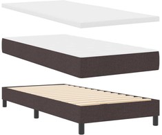 Spyruoklinė lova su čiužiniu Tamsiai rudas 200 x 200 cm