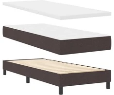 Kiemas lova su pagalve Tamsiai rudas 200 x 80 cm audinys