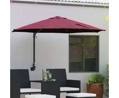 Sodo skėtis Bordo raudona 248 x 248 x 148 cm
