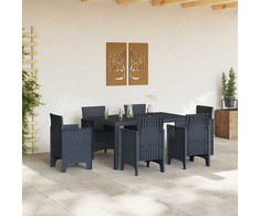 Oro sąlygoms atsparus sodo stalas Antracitas 150 x 100 x 73 cm